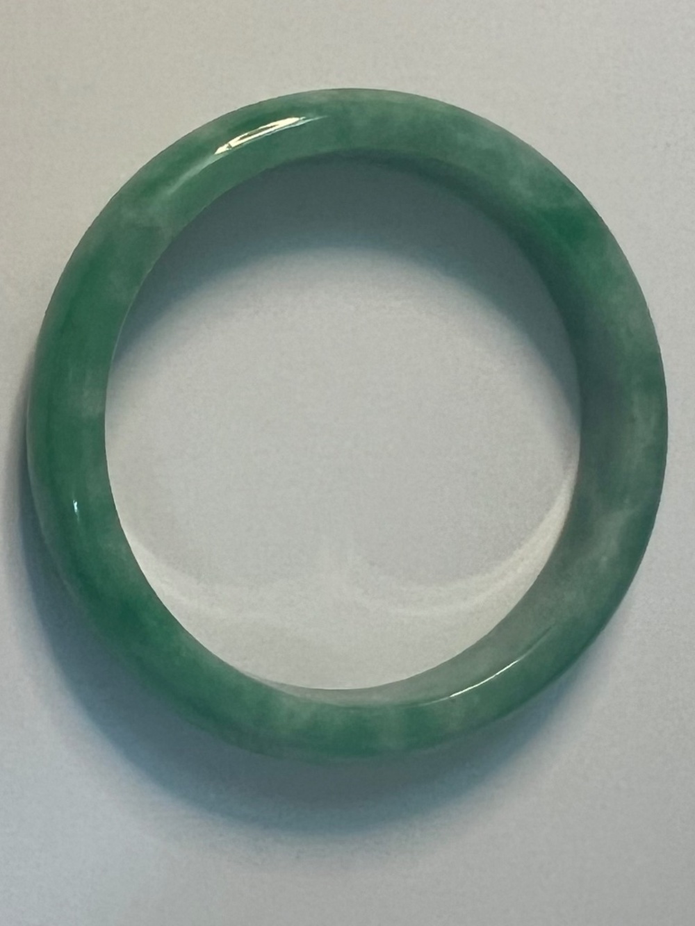 Vintage Green Jade / Hardstone  Bracelet | Translucent Mottled 58mm Grade A (1)